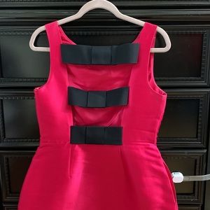 Kate Spade Red Mini Dress with Black Bows
